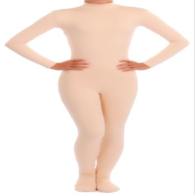 VSVO Spandex Zentai Unitard Catsuit for Adults and Children (XX-Large, Beige)