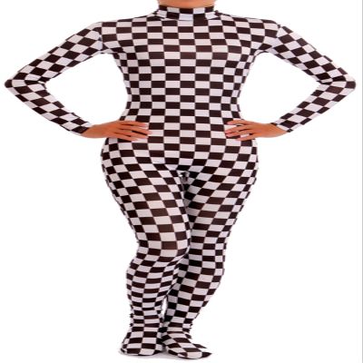 VSVO Spandex Zentai Unitard Catsuit for Adults and Children (X-Large, Checker)
