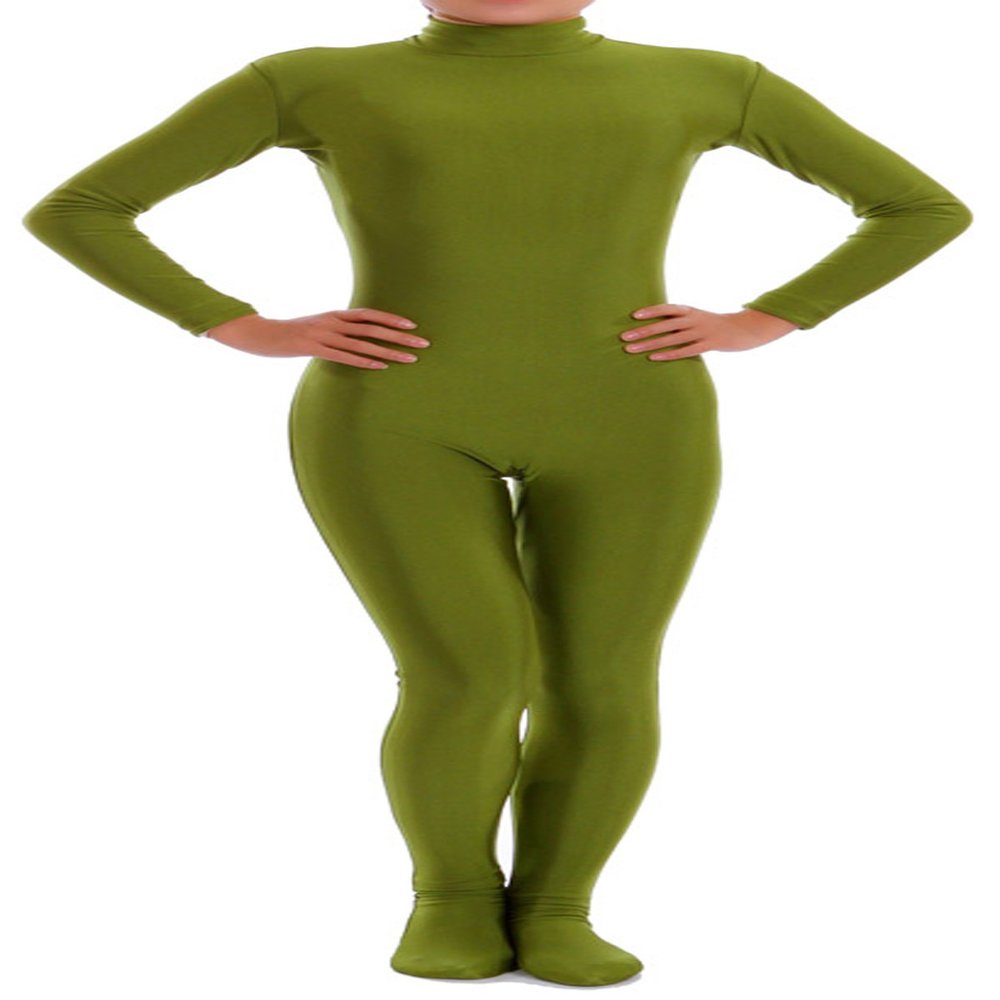 VSVO Spandex Zentai Unitard Catsuit for Adults and Children (Small, Dark Green)