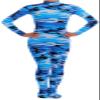 VSVO Spandex Zentai Unitard Catsuit for Adults and Children (Small, Camo Blue) view 1