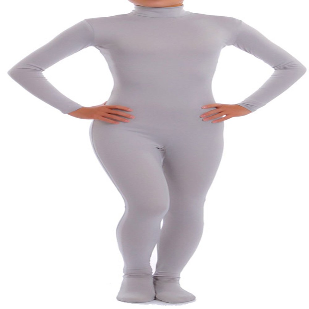 VSVO Spandex Zentai Unitard Catsuit for Adults and Children (Medium, Grey)