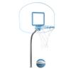 Dunn-Rite Clear Hoop Jr. 1.90 Poolside Deck-Mounted Basketball Hoop w/Ball & 14 Inch Stainless Steel Rim view 1