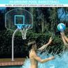 Dunn-Rite Clear Hoop Jr. 1.90 Poolside Deck-Mounted Basketball Hoop w/Ball & 14 Inch Stainless Steel Rim view 2