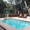 Dunn-Rite Clear Hoop Jr. 1.90 Poolside Deck-Mounted Basketball Hoop w/Ball & 14 Inch Stainless Steel Rim view 3