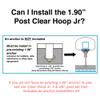 Dunn-Rite Clear Hoop Jr. 1.90 Poolside Deck-Mounted Basketball Hoop w/Ball & 14 Inch Stainless Steel Rim view 4
