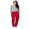 Adar Uniforms Universal Scrubs for Women - Tapered Cargo Scrub Pants 506P Red L view 4