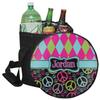 YouCustomizeIt Personalized Harlequin & Peace Signs Collapsible Cooler & Seat view 1