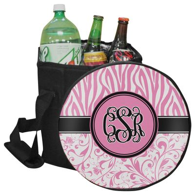 YouCustomizeIt Personalized Zebra & Floral Collapsible Cooler & Seat