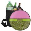 YouCustomizeIt Personalized Pink & Lime Green Leopard Collapsible Cooler & Seat view 1
