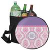 YouCustomizeIt Personalized Pink, White & Purple Damask Collapsible Cooler & Seat view 1