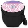 YouCustomizeIt Personalized Pink, White & Purple Damask Collapsible Cooler & Seat view 2