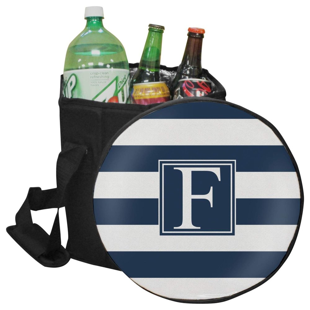 YouCustomizeIt Personalized Horizontal Stripe Collapsible Cooler & Seat