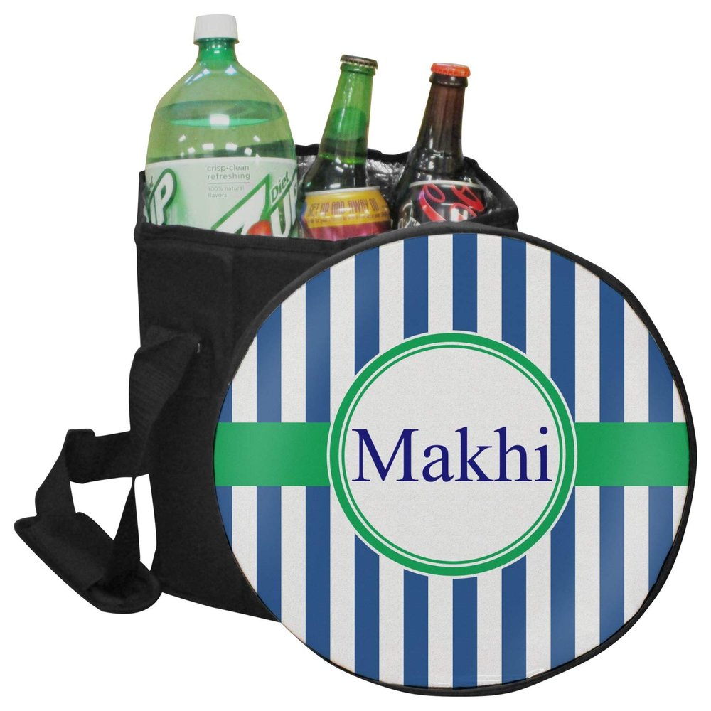 RNK Shops Personalized Stripes Collapsible Cooler & Seat