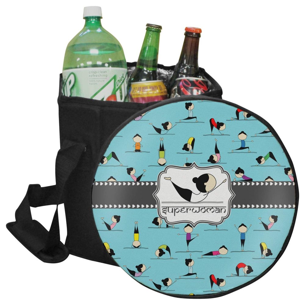 YouCustomizeIt Personalized Yoga Poses Collapsible Cooler & Seat