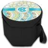 YouCustomizeIt Personalized Teal Circles & Stripes Collapsible Cooler & Seat view 2