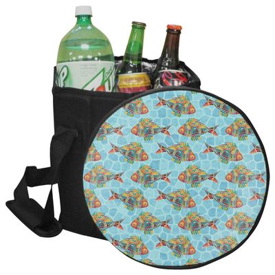 YouCustomizeIt Mosaic Fish Collapsible Cooler & Seat