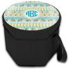 YouCustomizeIt Personalized Abstract Teal Stripes Collapsible Cooler & Seat view 2