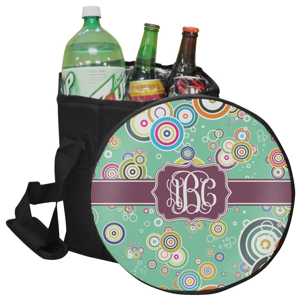 YouCustomizeIt Personalized Colored Circles Collapsible Cooler & Seat
