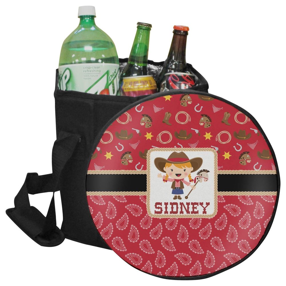 YouCustomizeIt Personalized Red Western Collapsible Cooler & Seat