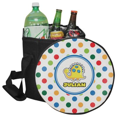 YouCustomizeIt Personalized Dots & Dinosaur Collapsible Cooler & Seat