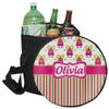 YouCustomizeIt Personalized Pink Monsters & Stripes Collapsible Cooler & Seat view 1