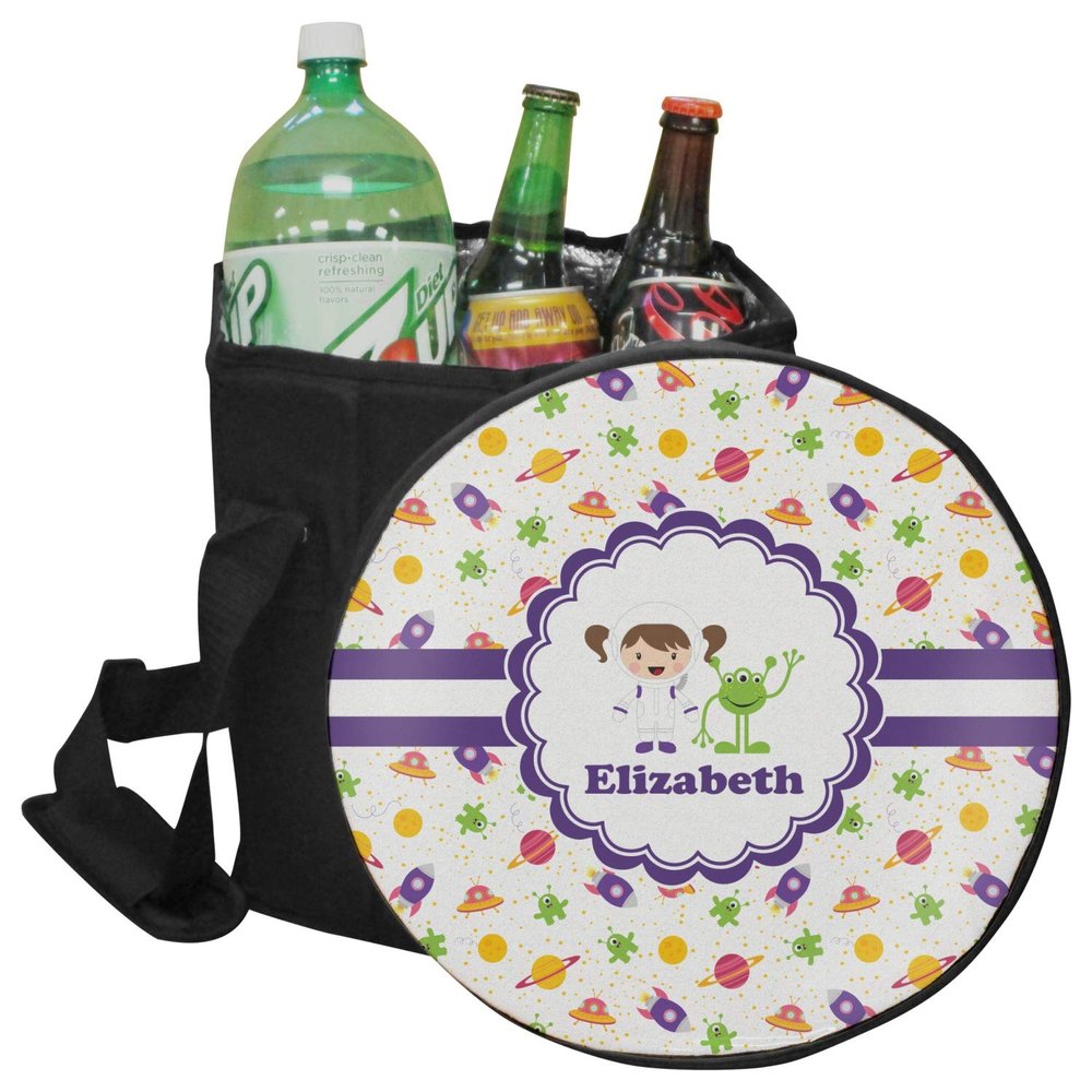 YouCustomizeIt Personalized Girls Space Themed Collapsible Cooler & Seat