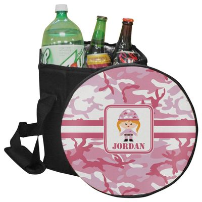 YouCustomizeIt Personalized Pink Camo Collapsible Cooler & Seat