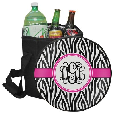 YouCustomizeIt Personalized Zebra Print Collapsible Cooler & Seat