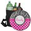 YouCustomizeIt Personalized Zebra Print & Polka Dots Collapsible Cooler & Seat view 1