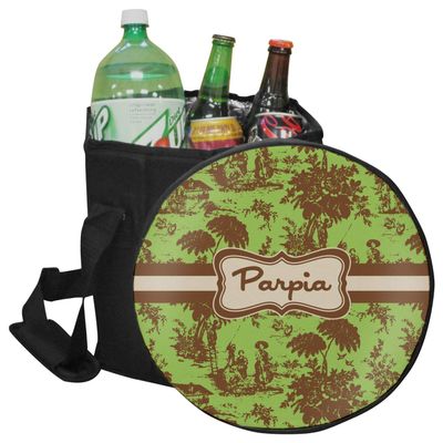 YouCustomizeIt Personalized Green & Brown Toile Collapsible Cooler & Seat