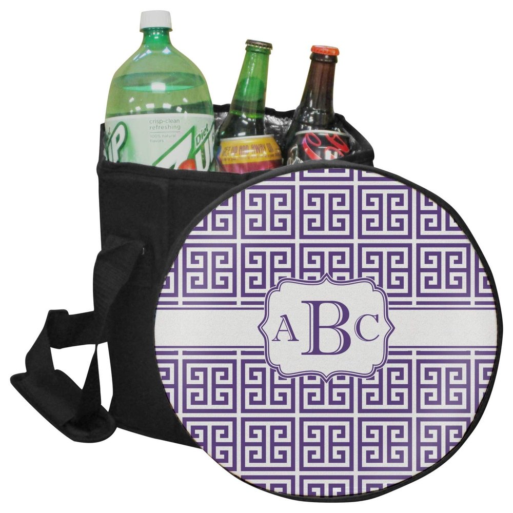 YouCustomizeIt Personalized Greek Key Collapsible Cooler & Seat