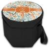 YouCustomizeIt Personalized Orange & Blue Leafy Swirls Collapsible Cooler & Seat view 2