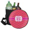 YouCustomizeIt Personalized Pink & Orange Chevron Collapsible Cooler & Seat view 1