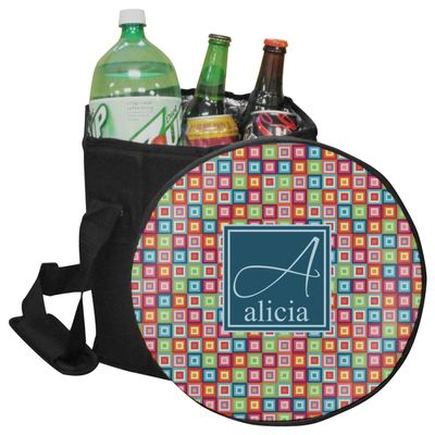 YouCustomizeIt Personalized Retro Squares Collapsible Cooler & Seat