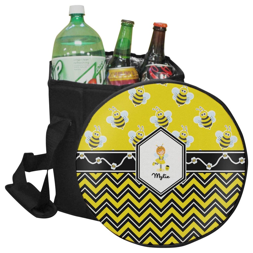 YouCustomizeIt Personalized Buzzing Bee Collapsible Cooler & Seat