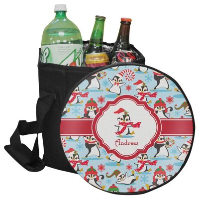 YouCustomizeIt Personalized Christmas Penguins Collapsible Cooler & Seat
