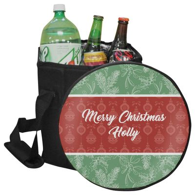 YouCustomizeIt Personalized Christmas Holly Collapsible Cooler & Seat