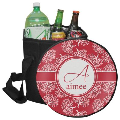 YouCustomizeIt Personalized Coral Collapsible Cooler & Seat