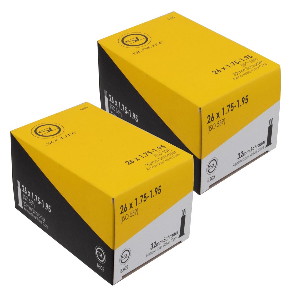 2 Pack - Tubes, 26 x 1.75-1.95 - 32mm, Standard Schrader Valve