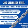 MarineNow 316 Stainless Steel Anchor Chain  3/8" DIN 766 BBB Windlass-Compatible  Premium Marine Grade  Available in Lengths from 1 to 200 Feet view 2