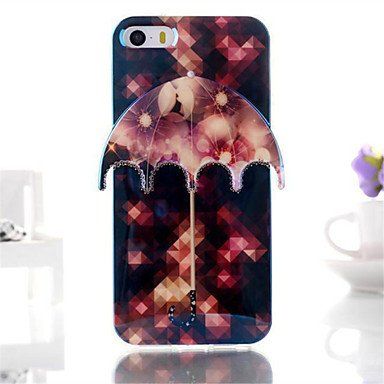 R. Phantom Umbrella Pattern Three-Dimensional Blue TPU Phone Case for iPhone 5/5S