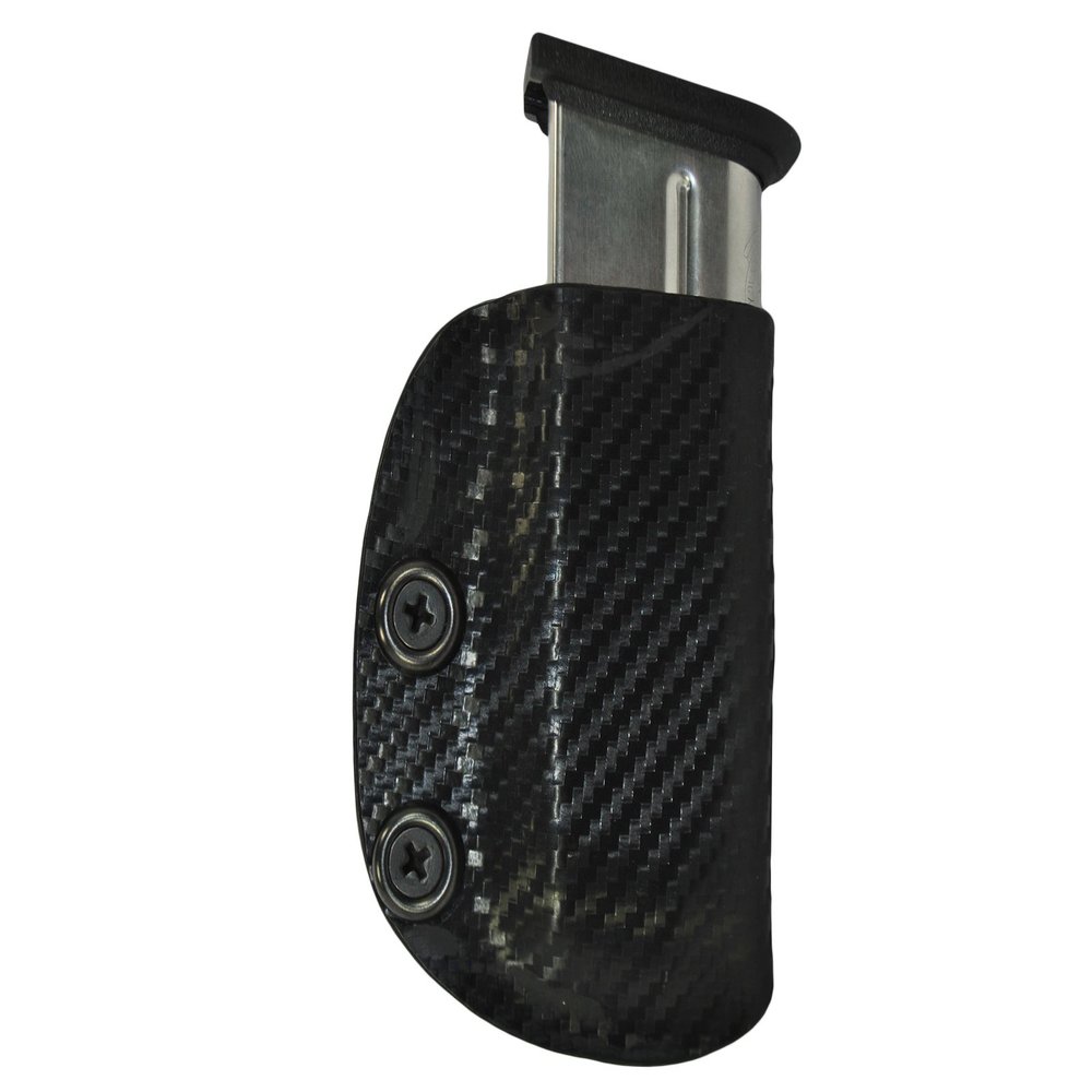 Carbon Fiber Kydex IWB Mag Pouch Magazine Carrier Holster Tactical Black Glock S&W Springfield XDS (Glock 17, Right)