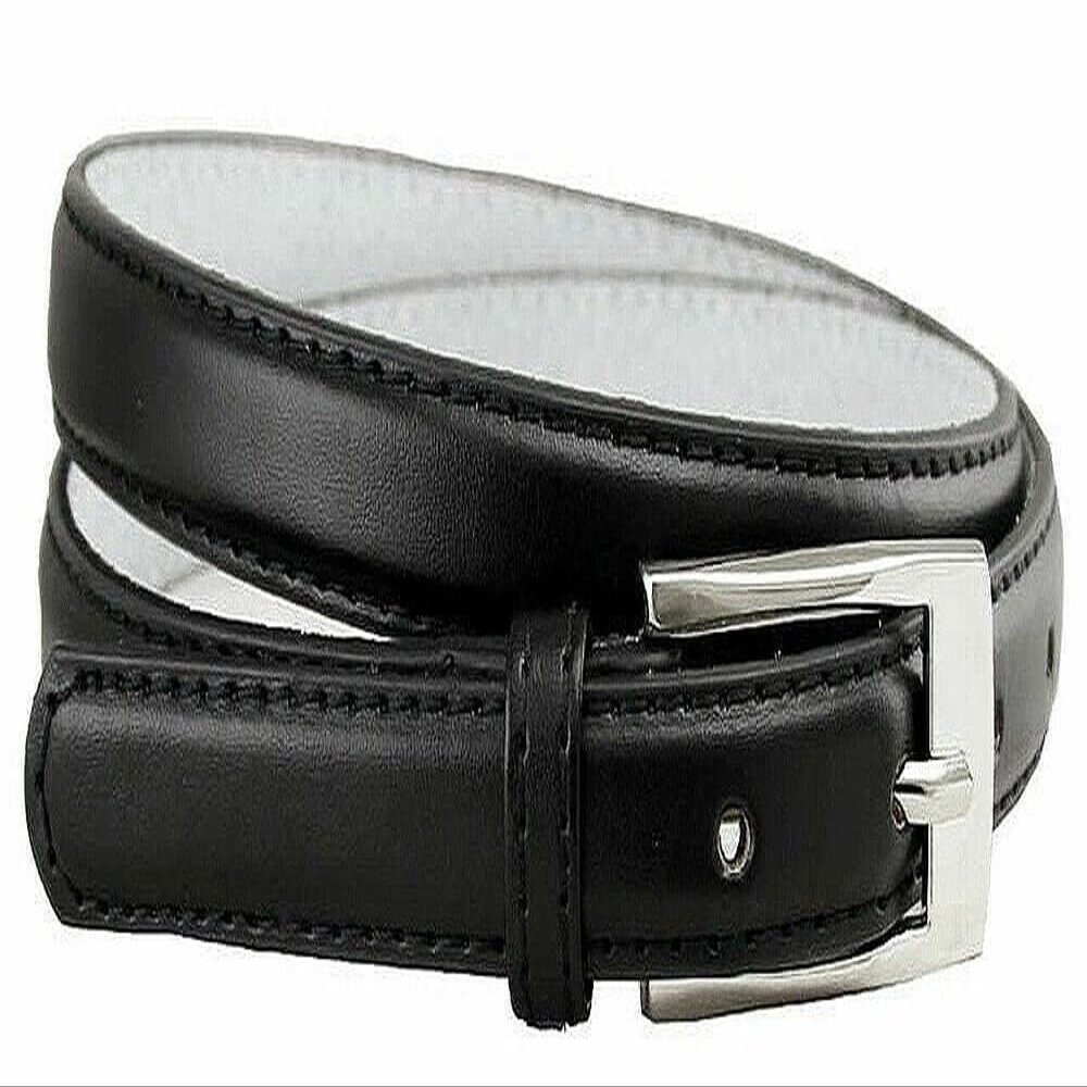 7055 Women's Betls Ladies Fashion Skinny Soft Dress Casual Leather Belt 3/4"(19mm) wide (Black, S)