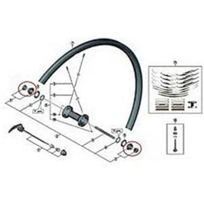 SHIMANO WH-RS010 Right Hand Lock nut Unit