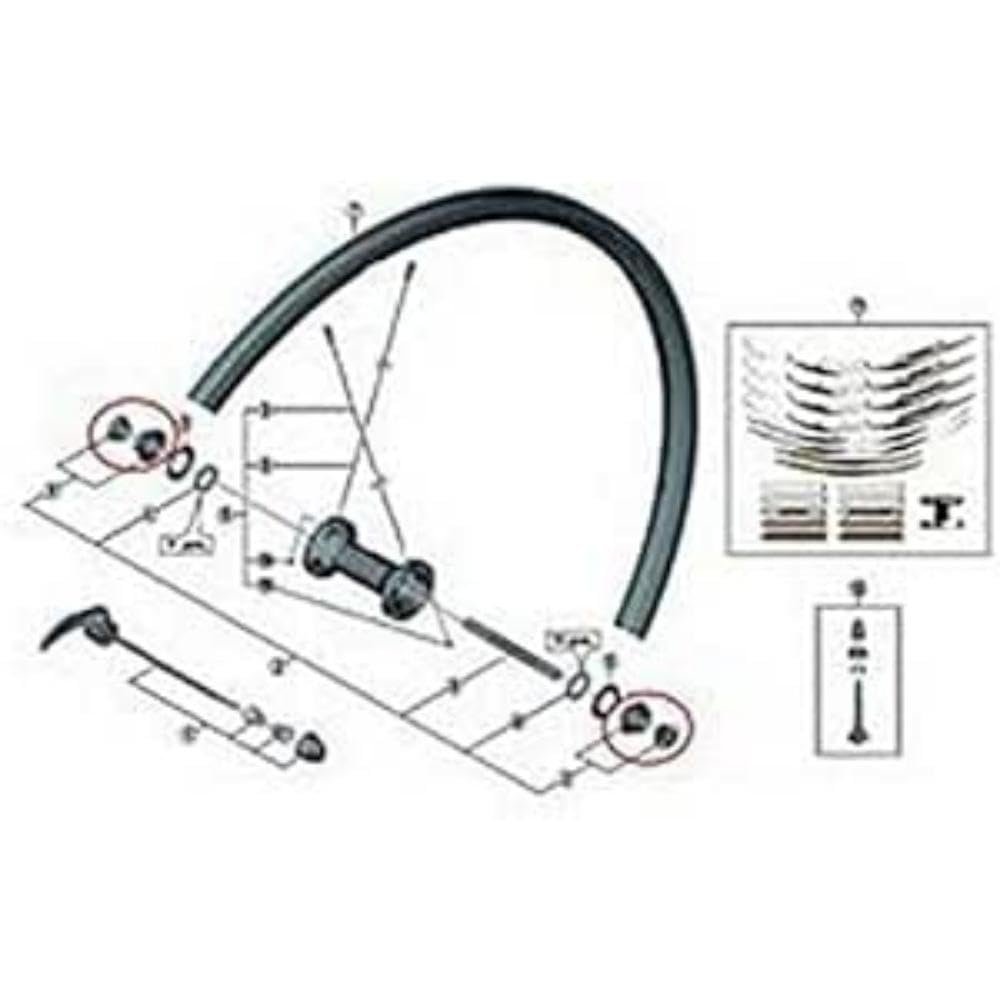 SHIMANO WH-RS010 Right Hand Lock nut Unit