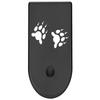 NDZ Performance Magazine Base Plate Finger Extension for Glock 26 27 33 39 Gen 1/2/3/4/5 in 9mm .40, .357, .45 Anodized Aluminum Laser Engraved, Made in The USA - Bear Paw Prints Solid in Black view 1