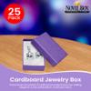 Novel Box 25 Pack Purple Jewelry Gift Box 2.5x1.62x1in with Cotton Filled | Cardboard Jewelry Box | Gift Boxes with Lids Made in USA | Boxes for Bracelet Necklace Ring Earrings view 3