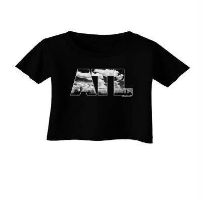 TOOLOUD ATL Atlanta Text Infant T-Shirt Dark Black - 12Months