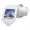 TOOLOUD Go Outside Mountain Printed White Neck Tie view 1