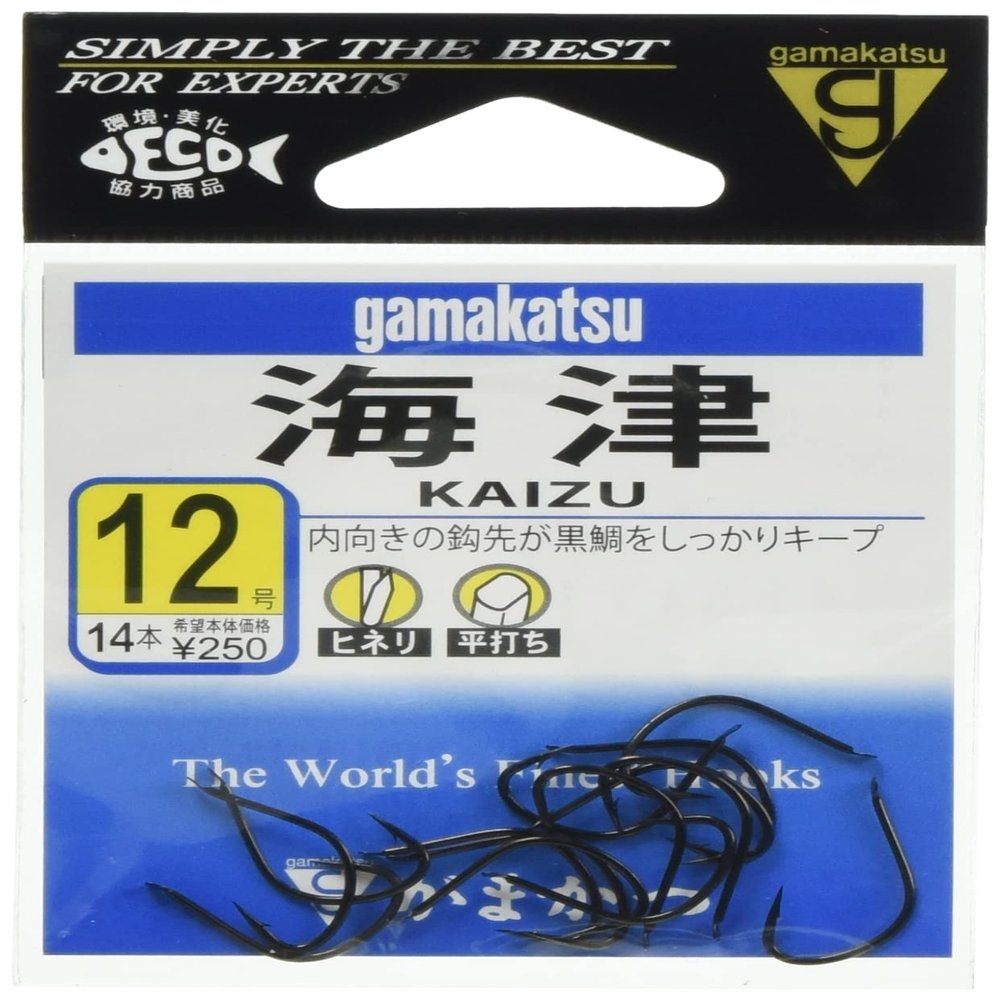 Gamakatsu Kaizu Hook (Black) No. 12 Fishing Hook